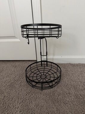 Modern Black Wire Basket Organizer